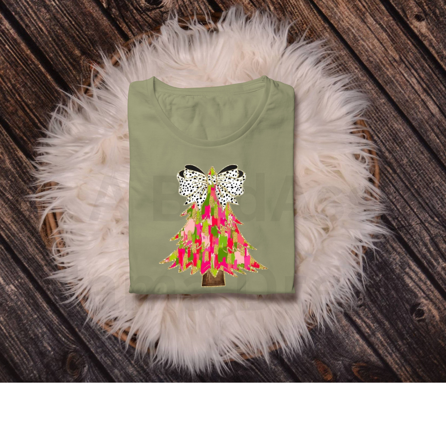 Christmas Tree with Polkadot Bow (Shirt)